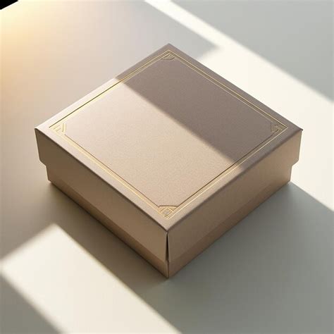 Modern Cardboard Square Box Mockup Premium Ai Generated Image