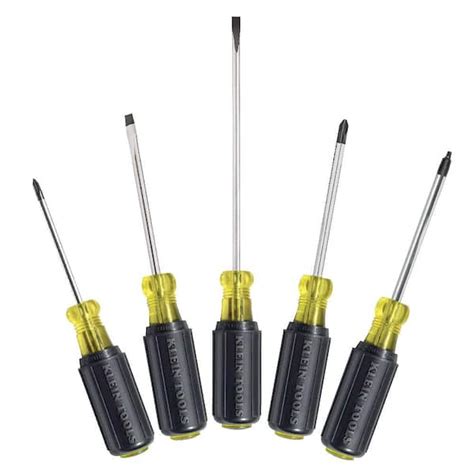 Klein Tools Screwdriver Set Slotted Phillips And Square 5 Piece