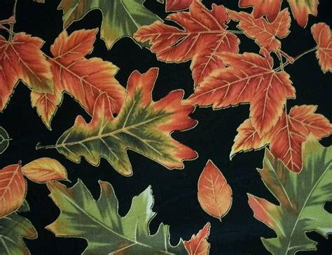 Autumn fabric - fall fabric - leaf fabric - leaves fabric - falltime ...