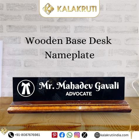 Wooden Base Desk Nameplates Elevate Your Office Space