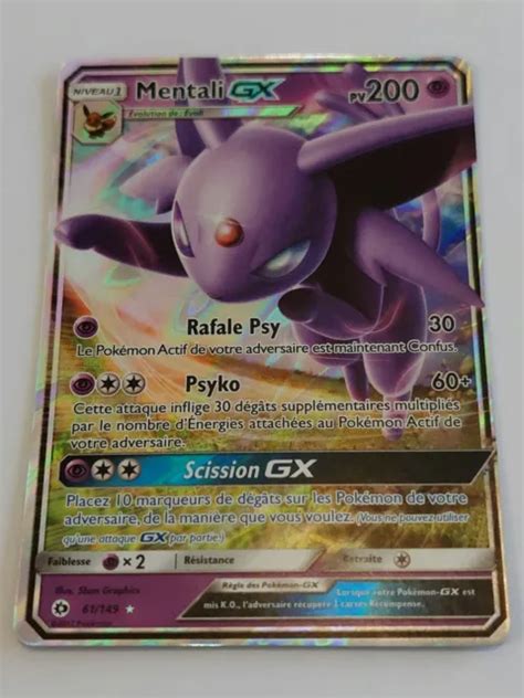 CARTE POKEMON MENTALI Gx 61 149 Soleil Et Lune SL01 Neuve EUR 9 00