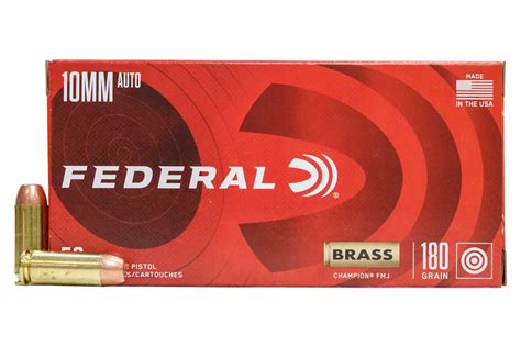 Federal 10mm 180 Gr FMJ Champion Training 50 Box Sportsman S Outdoor