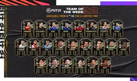 Fifa 21 Totw 22 Revealed New Fut Ultimate Team Cards Out In Packs