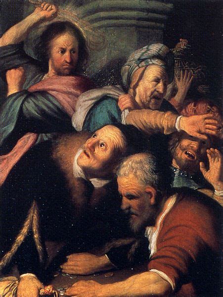 Jesus expulsando os vendilhões 1626 Por Rembrandt With images