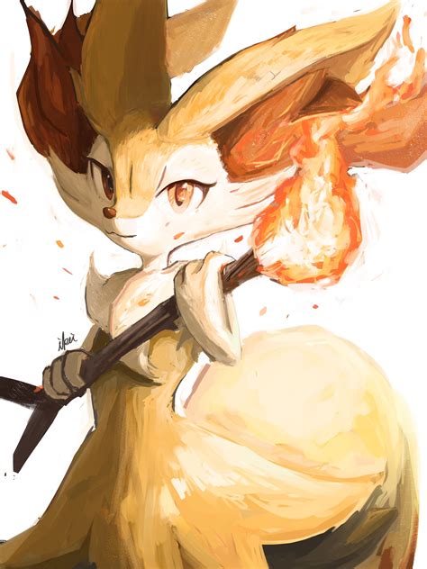 Braixen Pokemon Drawn By Ikei Danbooru