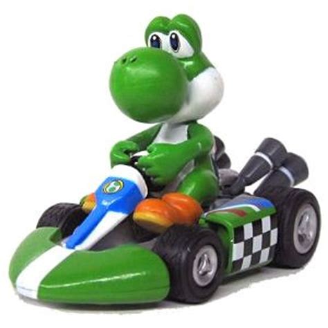 Super Mario Mario Kart Wii Hybrid Pull Back Racer Yoshi Vehicle Takara ...