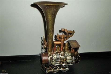 sonny dalton metal train sculpture intricate steampunk art