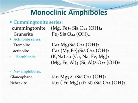 Amphibole Group Of Minerals Ppt