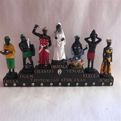 7 Inch 7 Potencias Africanas Seven Africans Power Orisha New Resin Ifa Religion Yoruba