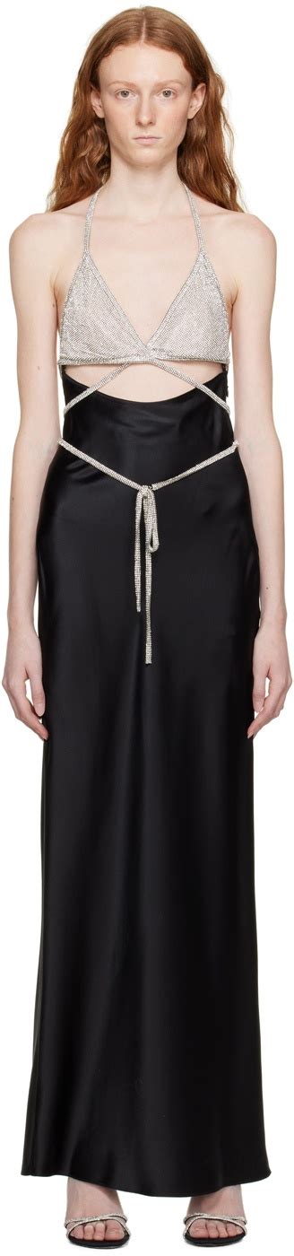 Alexander Wang Black Crystal Midi Dress Alexander Wang