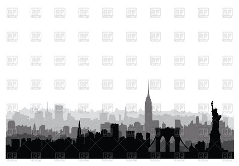 Nyc Skyline Silhouette Vector at Vectorified.com | Collection of Nyc ...