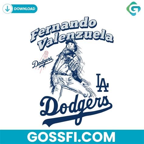 Los Angeles Dodgers Fernando Valenzuela Svg