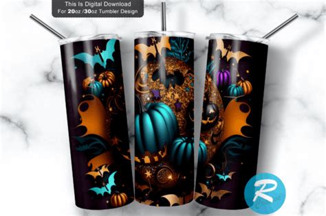 Halloween Pumpkins 20 Oz 30 Oz Tumbler Graphic By Regulrcrative · Creative Fabrica