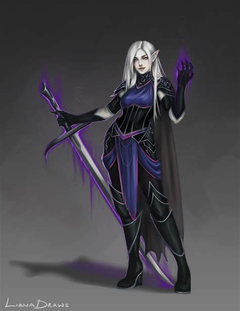 Art Drow Twilight Domain Cleric Of Eilistraee Dnd Dnd Female Female Elves Character Art