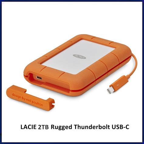 Jual LACIE 2TB Rugged Thunderbolt USB C Portable Hard Drive STFS2000800