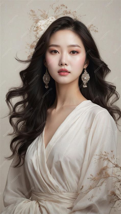 Premium Photo Portrait Of A Korean Beautiful Woman