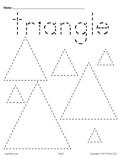 Triangle Printable Worksheets For Preschoolers