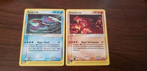 Mavin Pokemon Set Of Black Star Promo Kyogre Ex Groudon Ex