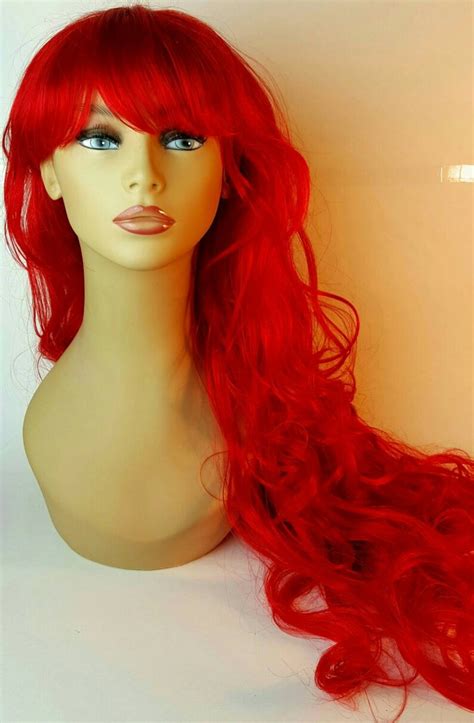 Poison Ivy Ariel Piosion Ivy Long Red Wig Long Wavey Red Etsy