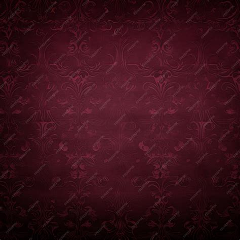 Maroon wallpaper with a floral pattern | Premium AI-generated image