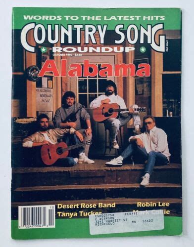 VTG Country Song Roundup Magazine October 1990 Alabama Desert Rose