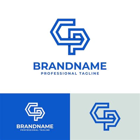 Logotipo Cp Iniciais Modernas Adequado Para Empresas Iniciais