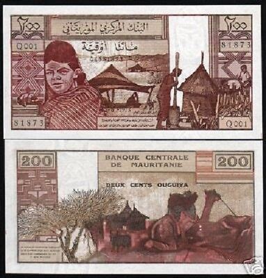 Mauritania Ouguiya P Camel Bedouin Unc Rare Currency Money