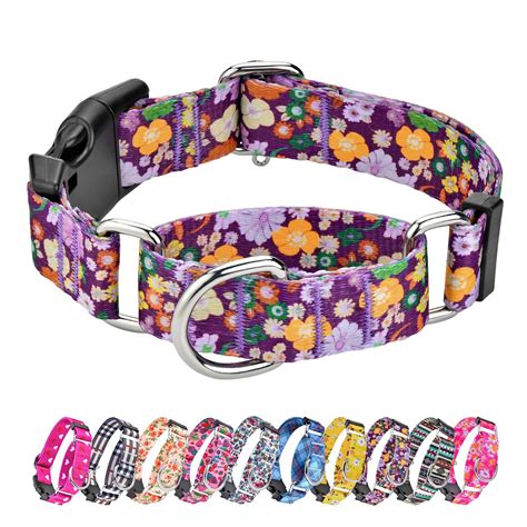 Hikiko Martingale Collar for Dogs Cute Floral Dog Collar for Small