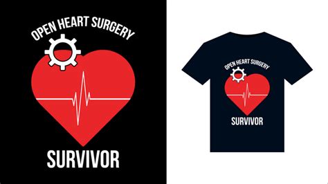 Open Heart Surgery Survivor Illustrations For Print Ready T Shirts