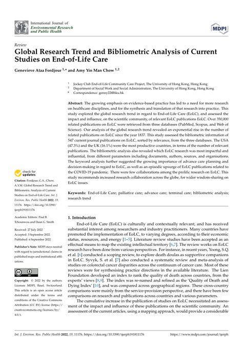 Pdf Global Research Trend And Bibliometric Analysis Of Current