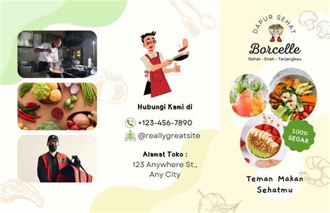 Gratis Contoh Brosur Makanan Keren Canva