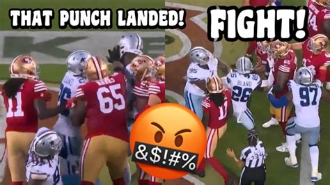 Cowboys Vs 49ers Fight 🤬 Punches Thrown Cowboys Vs 49ers 2023 Nfl Week 5 Highlights Youtube