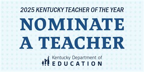 Nominations are open for 2025 Kentucky Teacher of the Year – Kentucky ...