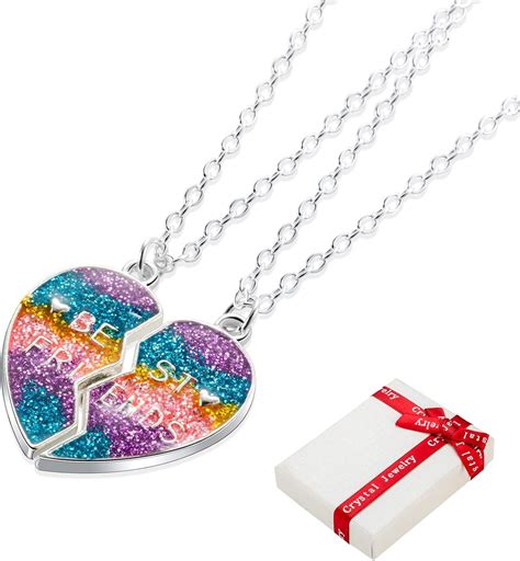 St Ck Regenbogen Freundschaftskette Mit Gravur Best Friends Set F R