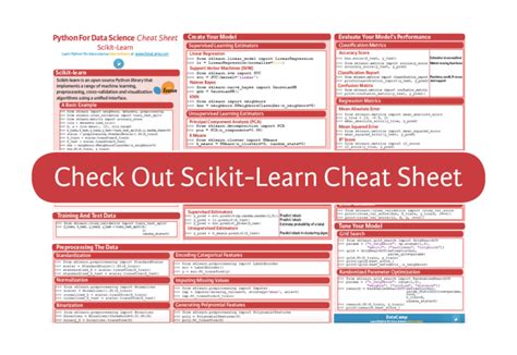 Scikit Learn Cheat Sheet Python Machine Learning Article DataCamp