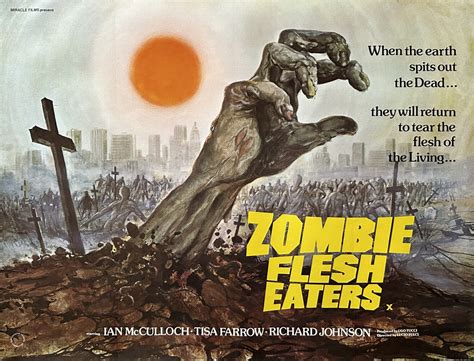 Original Zombie Flesh Eaters Movie Poster Movie Poster - Lucio Fulci