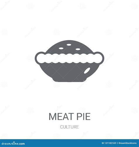 Meat Pie Icon Trendy Meat Pie Logo Concept On White Background Stock