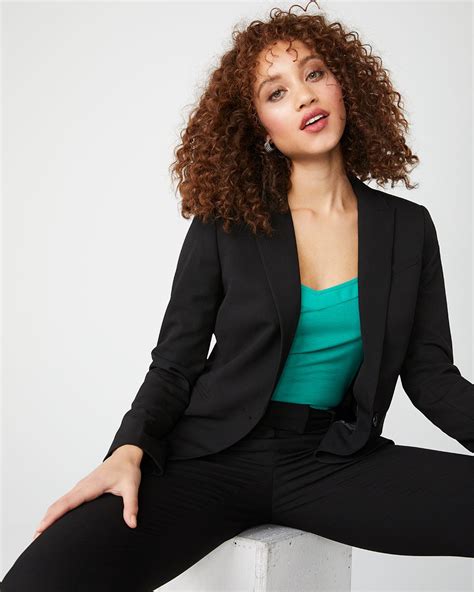 Fitted Stretch Black Blazer Rwandco