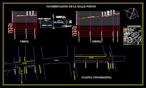 Proyecto De Pavimentación De La Calle Fortín En DWG 4 72 MB