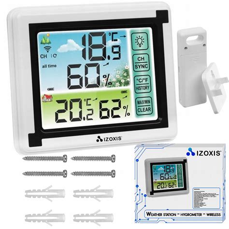 Stacja Pogodowa Bezprzewodowa Stacja Pogody Higrometr Zegar Temperatura
