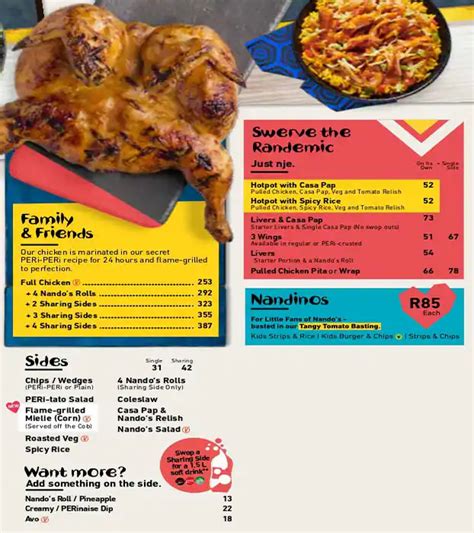 Menu At Nando S Fast Food Derrimut Shopping Centre