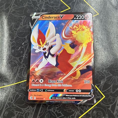 Cinderace V 043 264 Ultra Rare Fusion Strike Pokemon TCG EBay