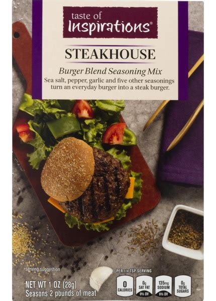 Taste Of Inspirations Seasoning Mix Burger Blend Steakhouse Source