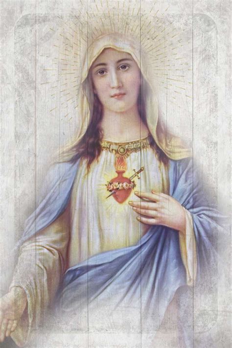 Immaculate Heart Of Mary 6 X 9 Wall Or Desk Plaque