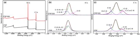 A Survey Scan B O1s And C C1s Xps Spectra Of Cnf And The Cnfgo