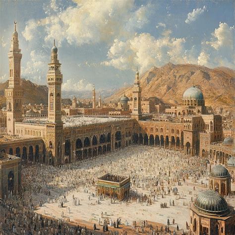 Ai Generated Images Mecca With The Heavenly Mosque And The Kaaba