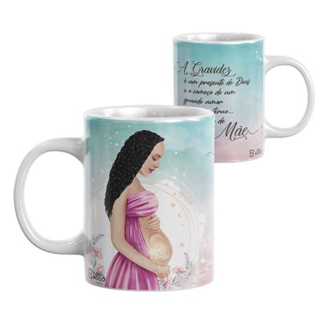 Caneca Personalizada Gr Vida Presente De Deus Amor De M E Mod