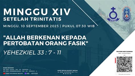 Live Ibadah Minggu XIV Setelah Trinitatis HKBP Medan Sudirman Minggu