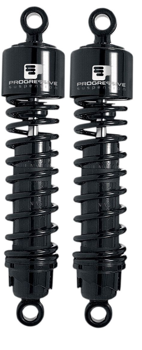 12 412 Series Shocks Black Progressive 412 4079B For 06 20 Harley