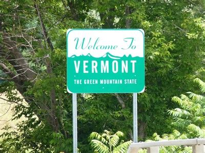 New York / Vermont Border - Highway 346, Vermont, USA - Border ...